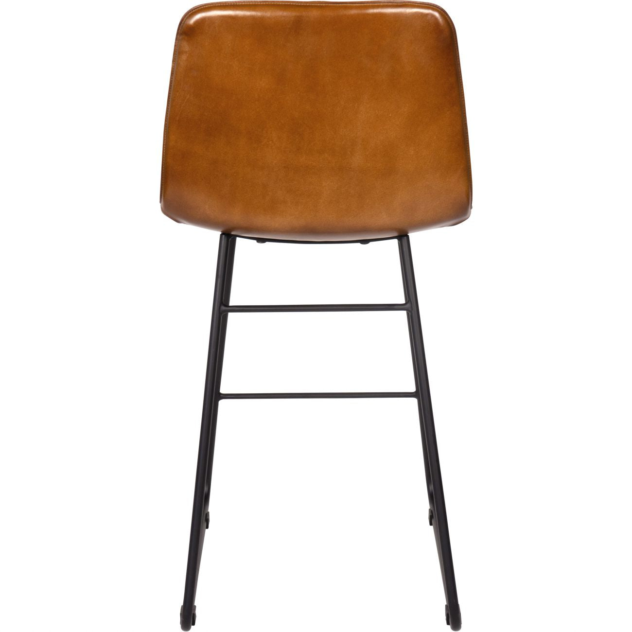 Set of 2 Robinson Leather Bar Stools in Cognac